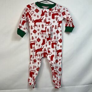 Carter’s cotton red and white sleep and play holiday size 9 months NWT